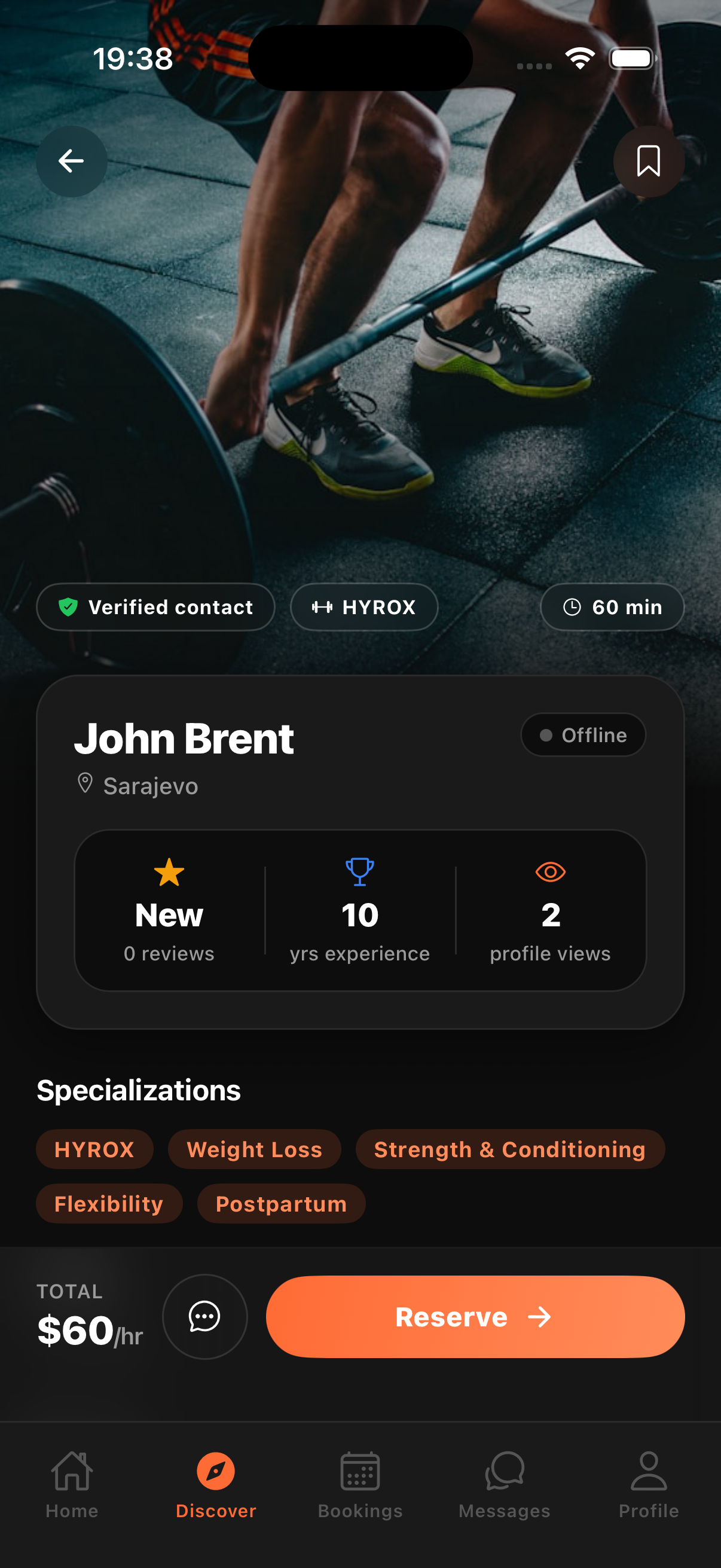 A profile built to get booked.